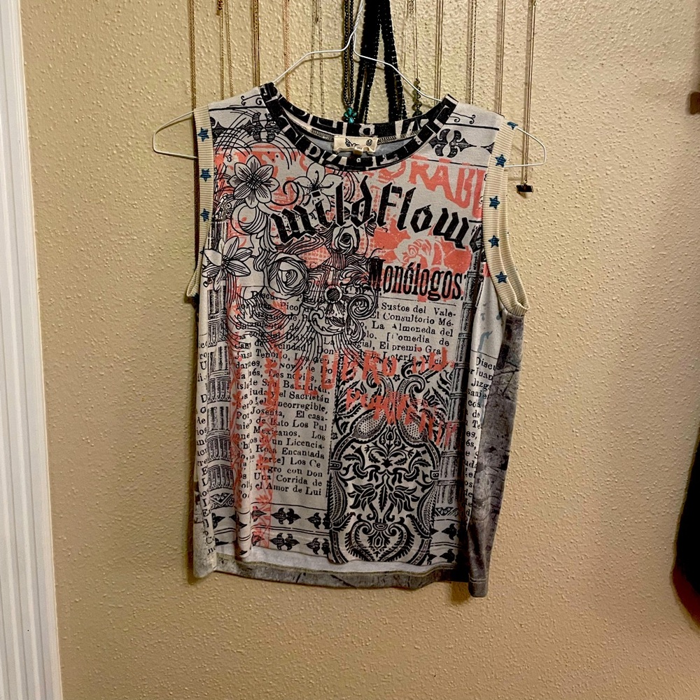 Med For Keeps fun Sleeveless Biker Top